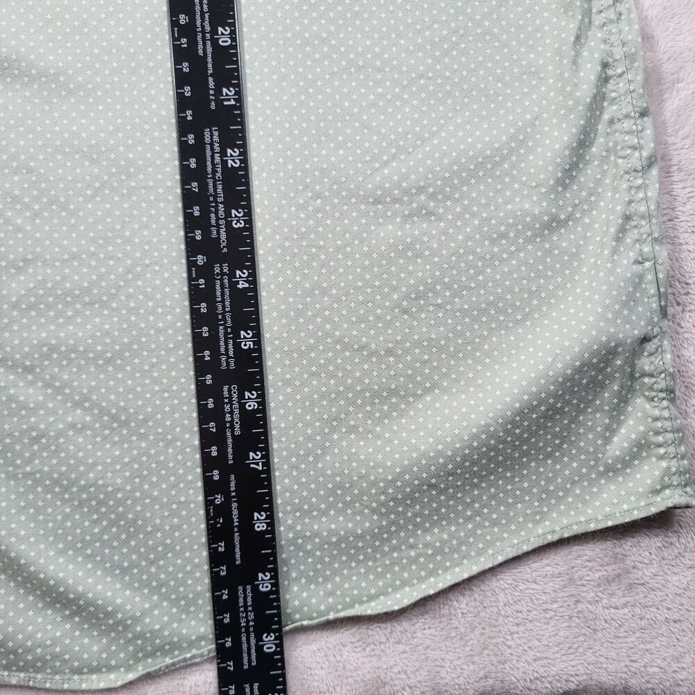 Faherty The Movement Shirt Mens XL Green Diamond Geo Performance Stretch Button - Picture 4 of 11